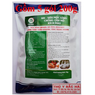 1 gói 1kg siêu mọc lông, chống cắn mổ, kích mào chuyên dùng cho gia súc, gia cầm, chó mèo, chim