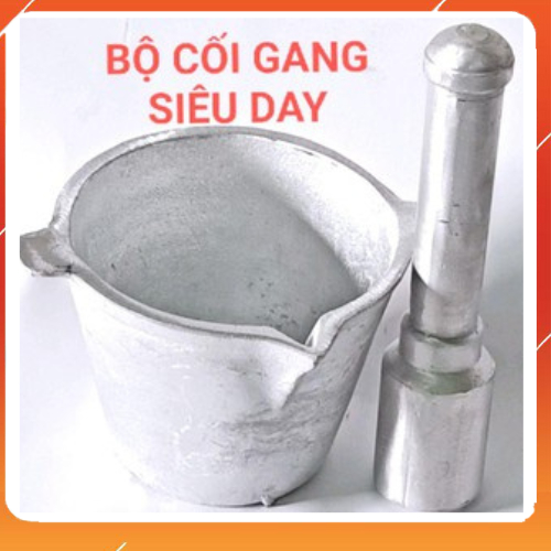 cối chày bằng gang