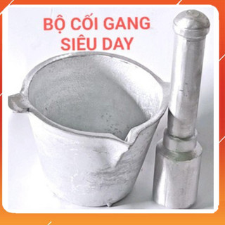 cối chày bằng gang