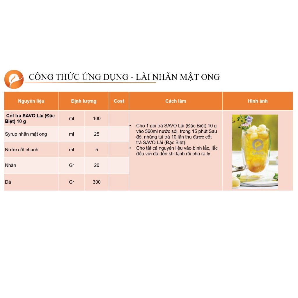 Trà Lài Túi Lọc Lớn 10g SAVO