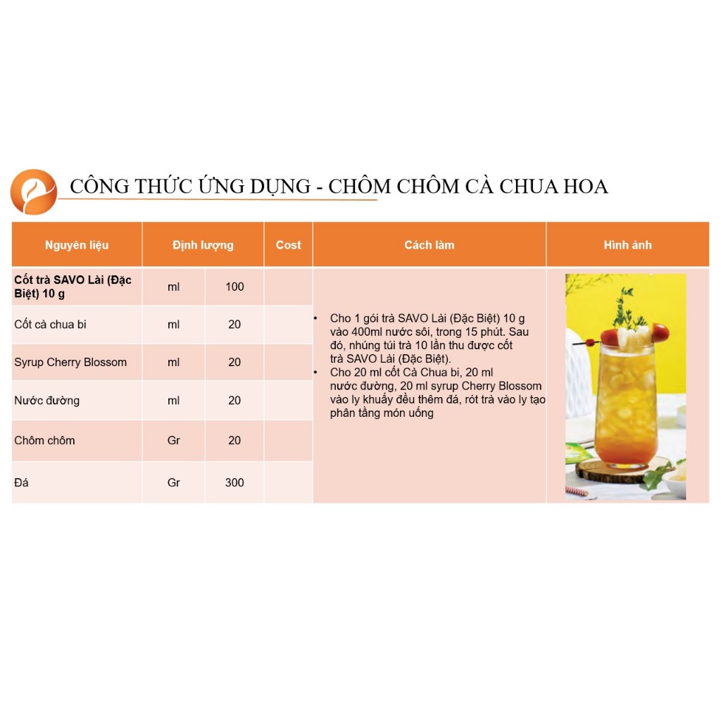 Trà Lài Túi Lọc Lớn 10g SAVO