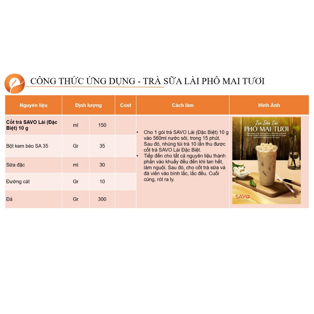 Trà Lài Túi Lọc Lớn 10g SAVO