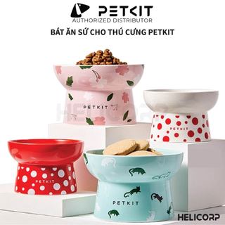 Chén ăn, bát ăn cho chó mèo chống gù làm từ gốm sứ cao cấp ceramic petkit