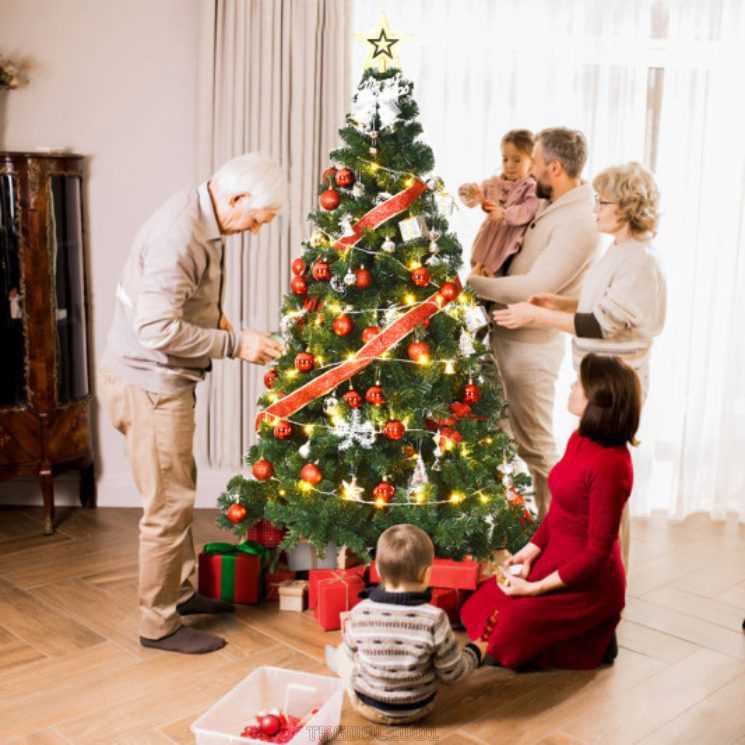 Cây Thông Noel 1m5, 1m8, 2m1 Tán Dày Đầy Đủ Phụ Kiện Trang Trí Cây Thông Noel Siêu Đẹp Mẫu 2023