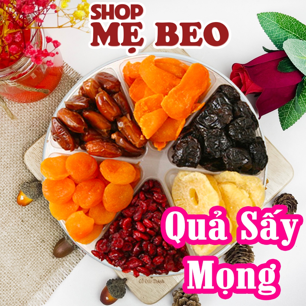 Các Loại Quả Sấy Nho Khô - Đào - Kiwi - Dâu Tây - Xoài Sấy Dẻo - Chuối Sấy Shop Mẹ Beo