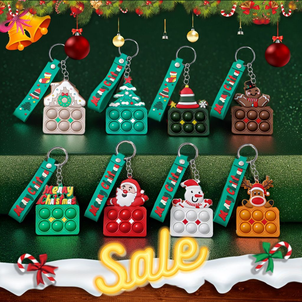 Móc khóa POP IT Giáng sinh an lành