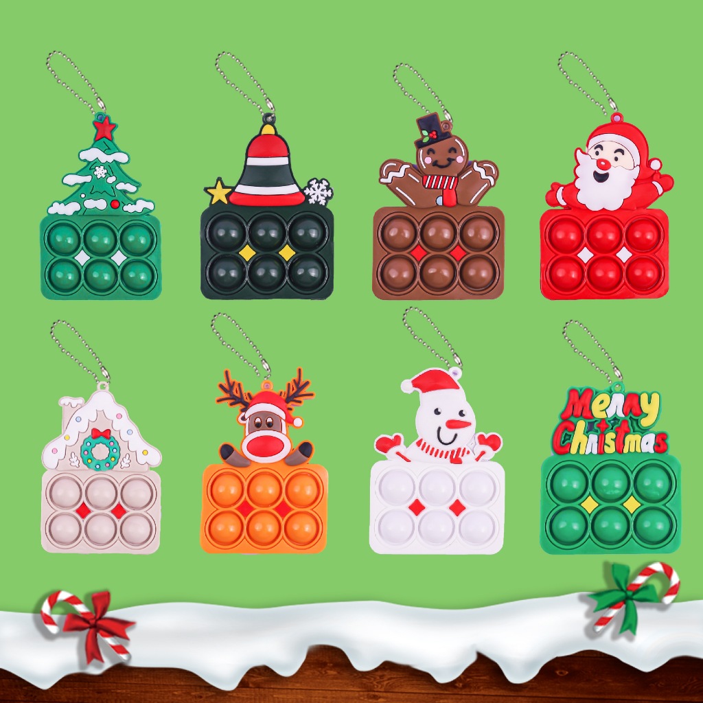 Móc khóa POP IT Giáng sinh an lành