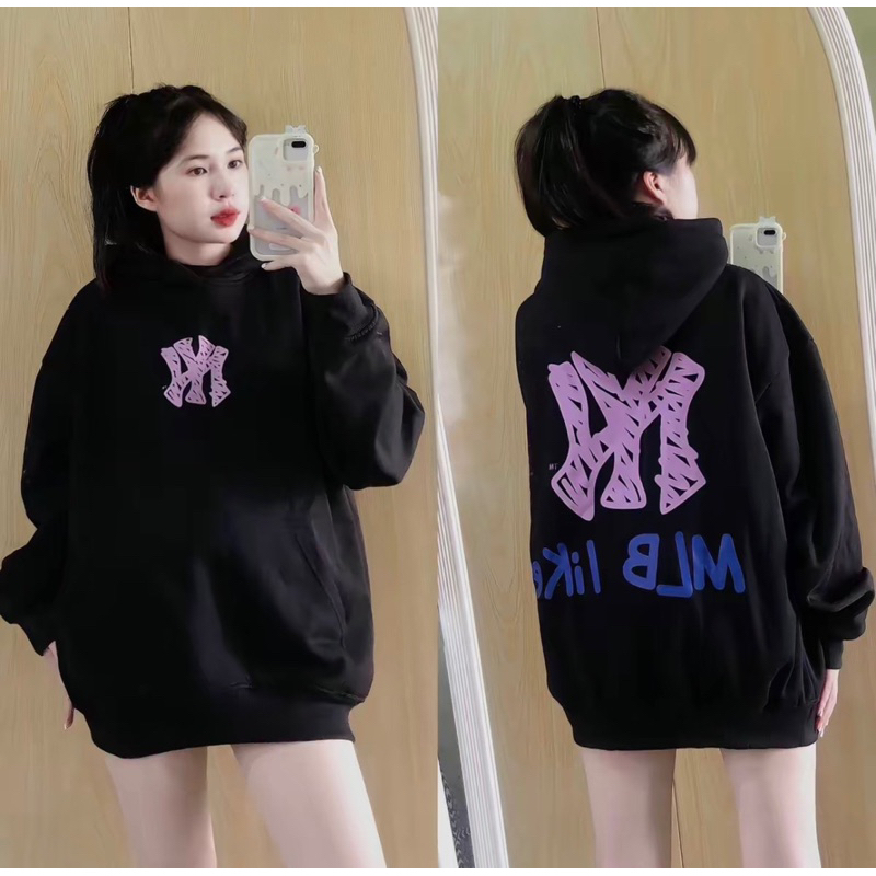 Hoodie MLB Nỉ Bông Dày Dặn Đủ Tag