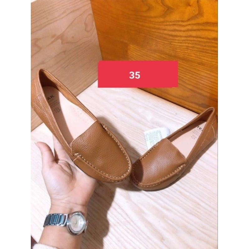 Giày moca da thật