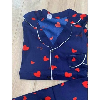 Bộ Pyjama lụa satin pha kẻ GC
