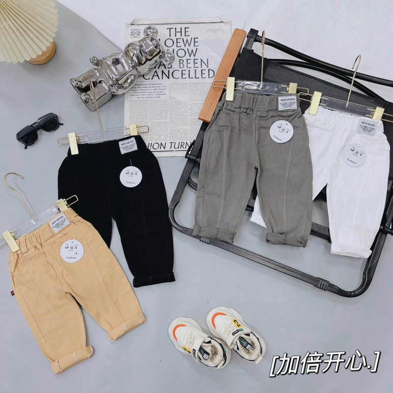 Quần kaki dài vải kaki mềm cho bé trai bé gái
