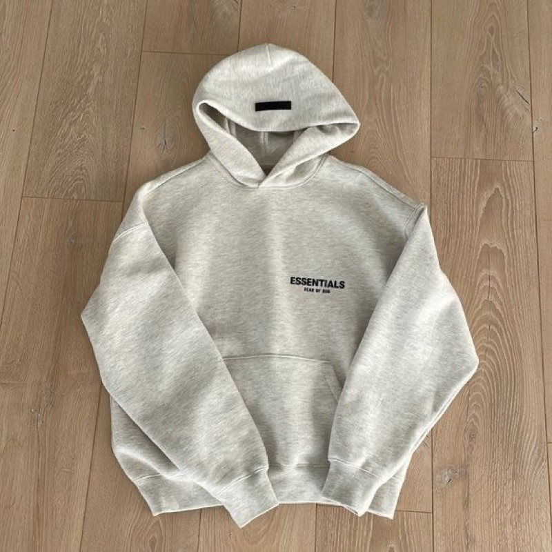 Hoodie Ess Xám Tiêu Nỉ Bông Dày Dặn Đủ Tag