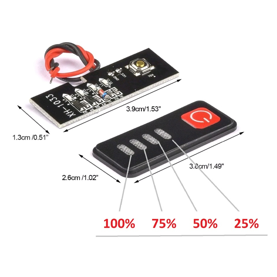Mạch báo dung lượng pin 5S 18V 21V. Đồng hồ led 4 vạch độ báo pin cho máy khoan và nguồn dự phòng