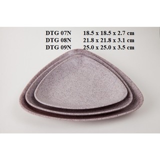 Dĩa tam giác nhựa Melamine nhám Môn