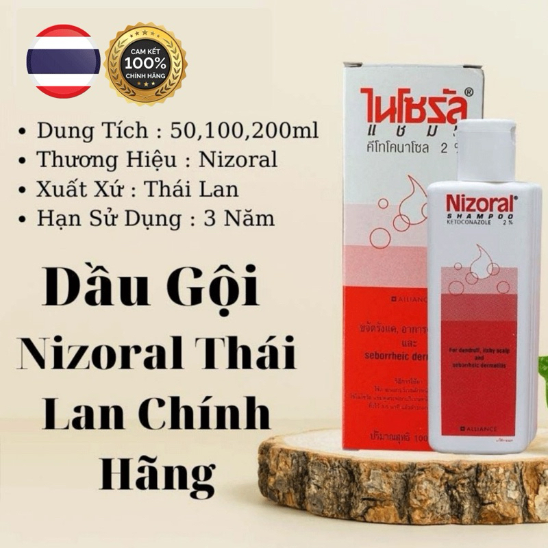 Dầu gội Nizoral Thái lan chính hãng,ngăn ngừa gàu,nấm ngứa,giúp da đầu khoẻ mạnh dung tích 50ml,100ml,200ml