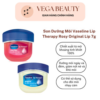  Son Dưỡng Môi Vaseline Lip Therapy Rosy Original Lip 7g dưỡng môi ngày và đêm giảm nứt nẻ và khô môi 
