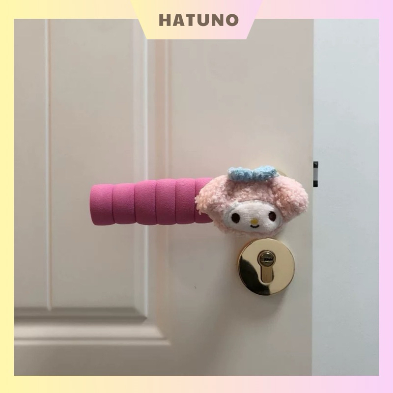 2 Chiếc Vỏ Bọc Tay Nắm Cửa Hình Thú, Mút Xốp Lót Tay Cầm Sanrio Dễ Thương - Hatuno Order