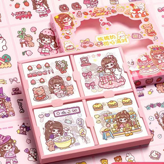 Sticker Hình Dán Trang Trí Trong Suốt Chống Nước Hoạ Tiết Dễ Thương