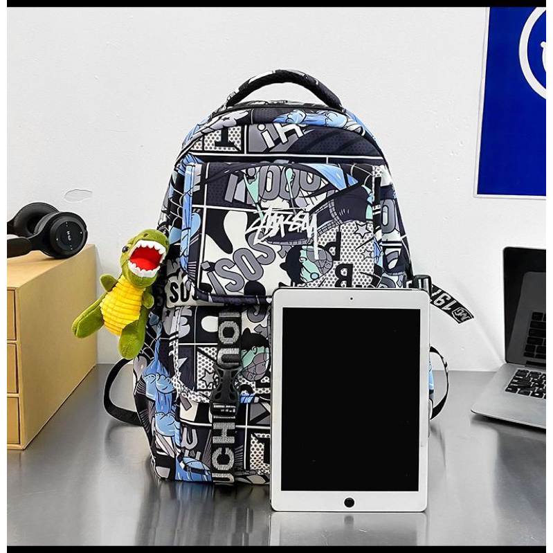 Balo Đi Học Họa Tiết Hoạt Hình Phong Cách Hàn Quốc Dễ Thương Cho Nam Nữ M011