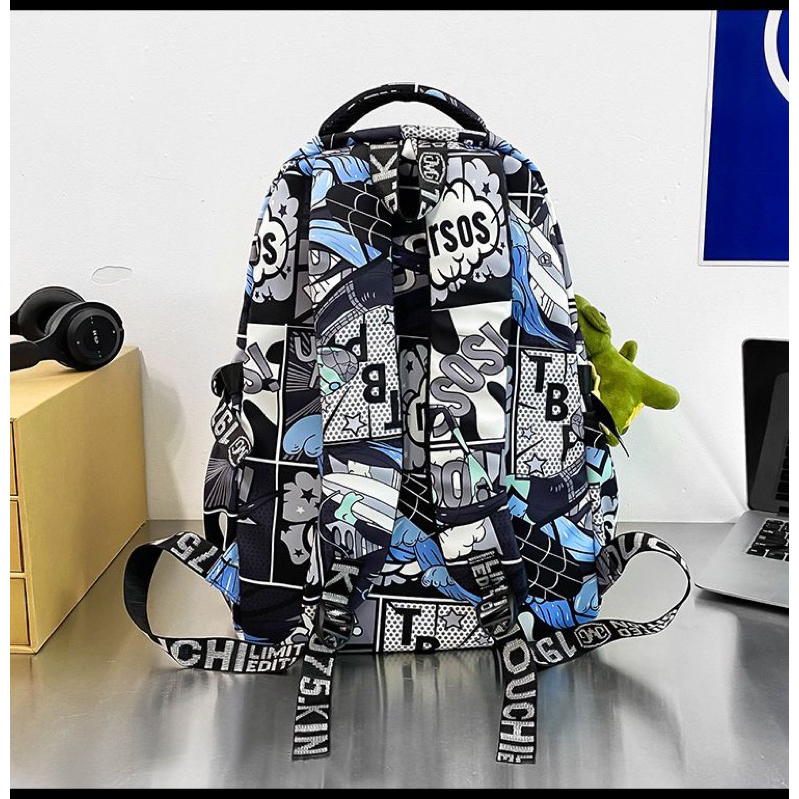 Balo Đi Học Họa Tiết Hoạt Hình Phong Cách Hàn Quốc Dễ Thương Cho Nam Nữ M011