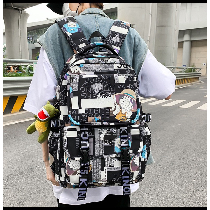 Balo Đi Học Họa Tiết Hoạt Hình Phong Cách Hàn Quốc Dễ Thương Cho Nam Nữ M011