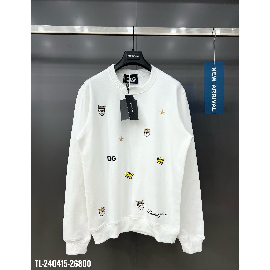 🔥Hot🔥Áo nỉ DG thêu hình thiết kế hot trend Nam nữ New 2023