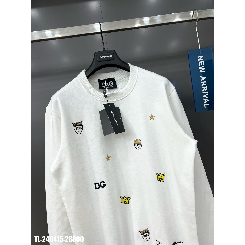 🔥Hot🔥Áo nỉ DG thêu hình thiết kế hot trend Nam nữ New 2023