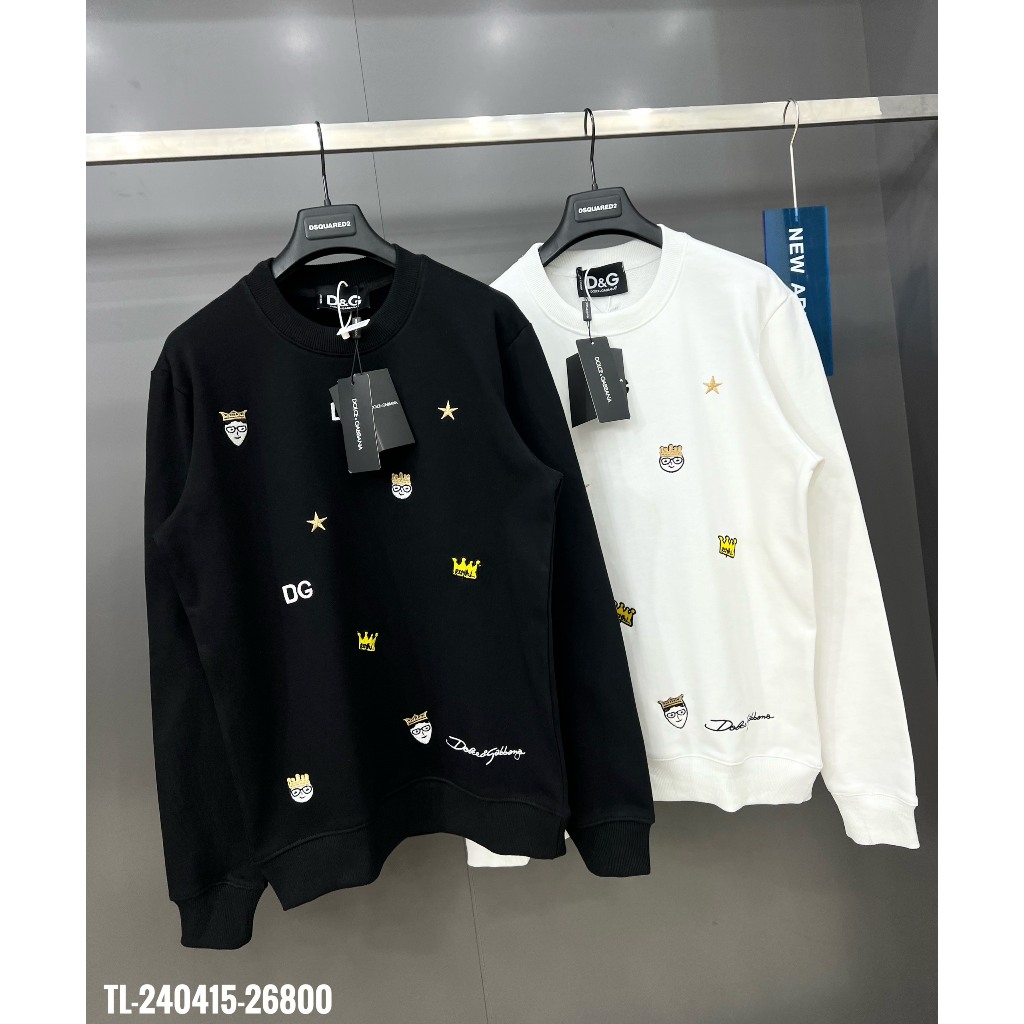 🔥Hot🔥Áo nỉ DG thêu hình thiết kế hot trend Nam nữ New 2023