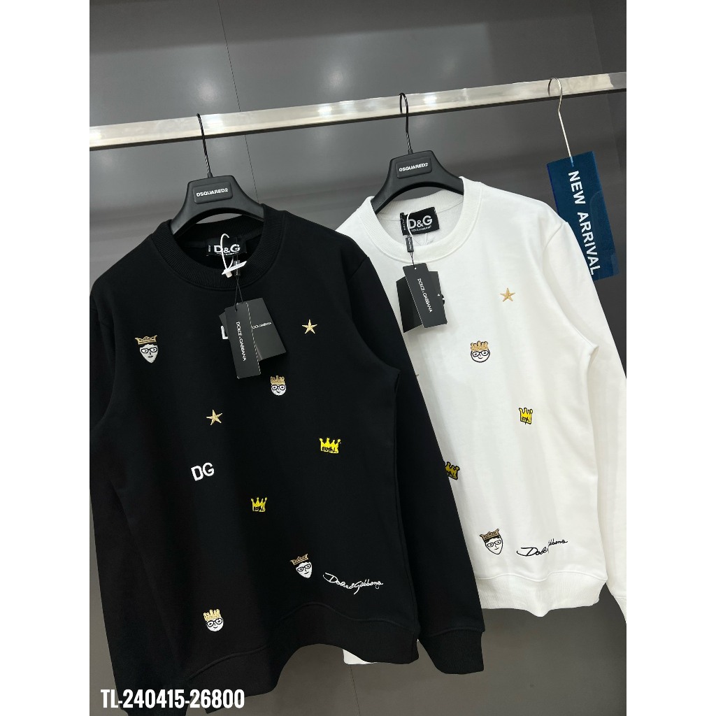 🔥Hot🔥Áo nỉ DG thêu hình thiết kế hot trend Nam nữ New 2023