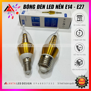 Bóng đèn led nến trang trí đui E14 - E27 công suất 5w