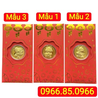 Bao lì xì 2024 mạ vàng con rồng giáp thìn