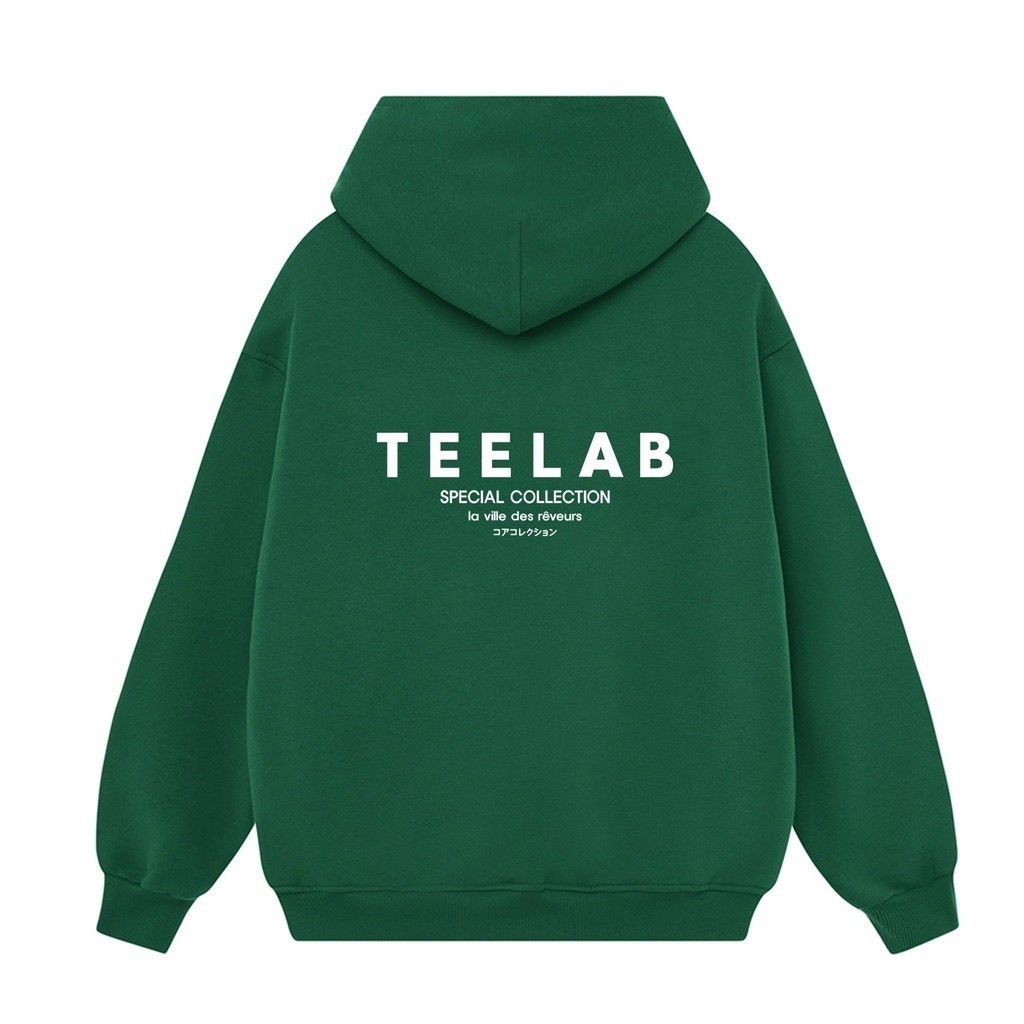 Áo Hoodie không khóa Local Brand Unisex Teelab Premium Basic, Áo Nỉ  Hoodie bông dầy dặn from rộng nam nữ