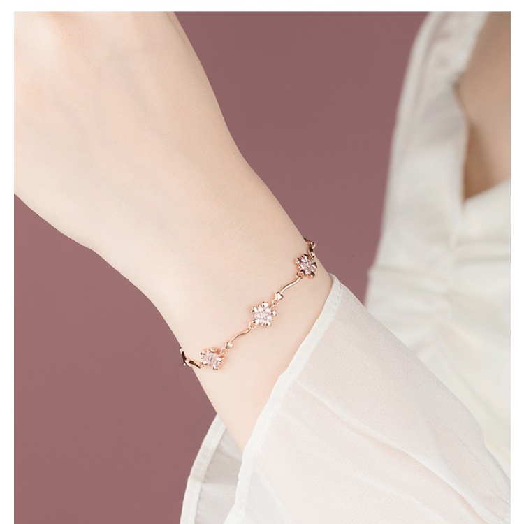 Lắc Tay Bạc Nữ - Bông Hoa Tuyết - Vòng Tay Bạc Sterling M.Lady Jewelry