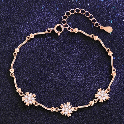 Lắc Tay Bạc Nữ - Bông Hoa Tuyết - Vòng Tay Bạc Sterling M.Lady Jewelry