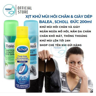 Xịt khử mùi hôi chân và giày dép Balea, Scholl Đức Schutz Deo Spray 150ml & 200ml - Hàng chính hãng
