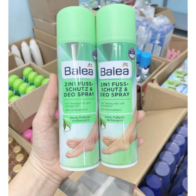 Xịt khử mùi hôi chân và giày dép Balea, Scholl Đức Schutz Deo Spray 150ml & 200ml - Hàng chính hãng