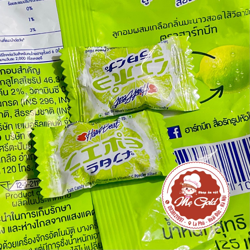 Kẹo chanh muối vitamin C Hart Beat Thái Lan