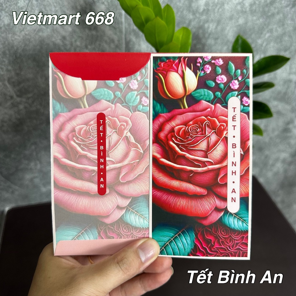 Lì Xì Năm Mới 2024 - Set 10 Chiếc Hoa Lá Mùa Xuân