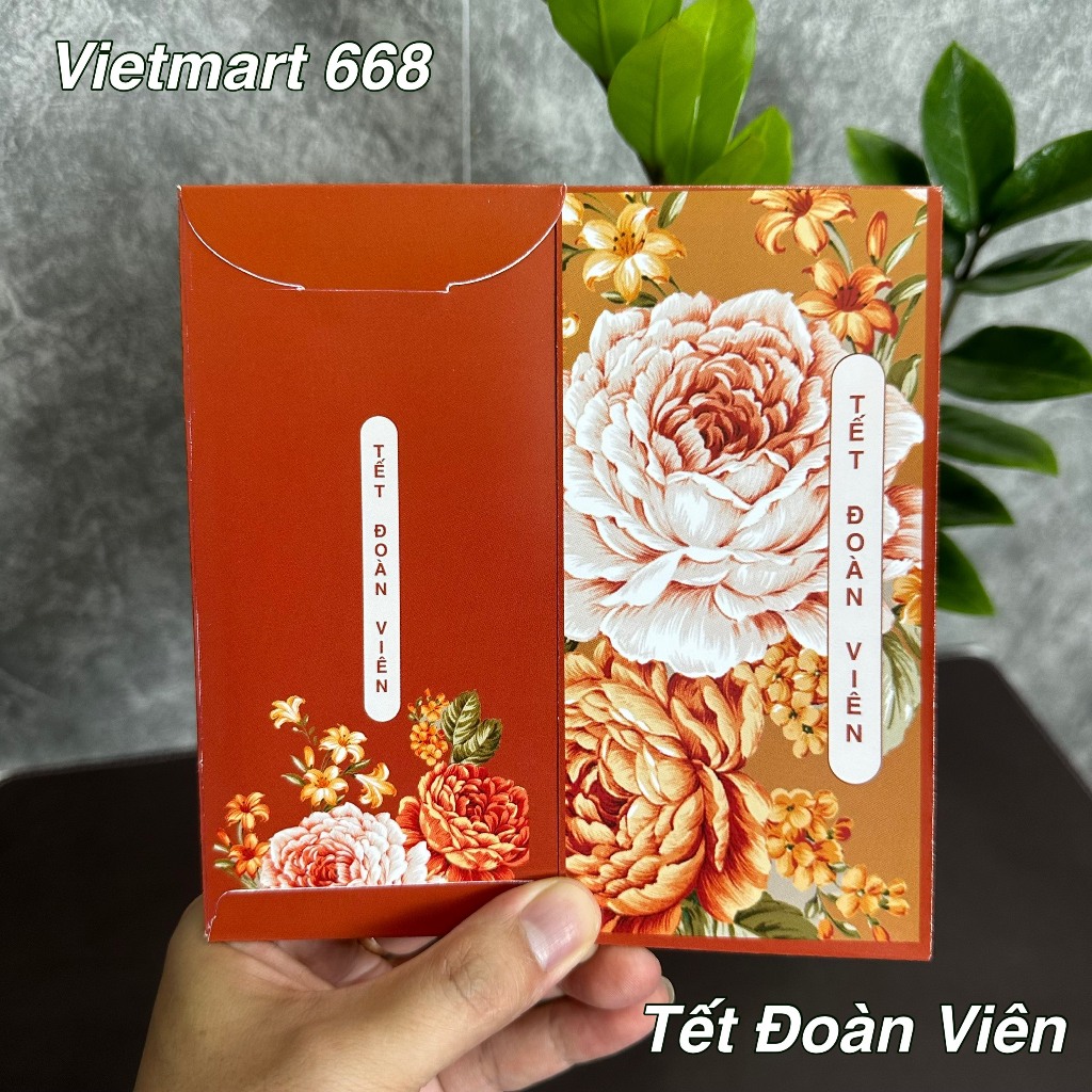 Lì Xì Năm Mới 2024 - Set 10 Chiếc Hoa Lá Mùa Xuân