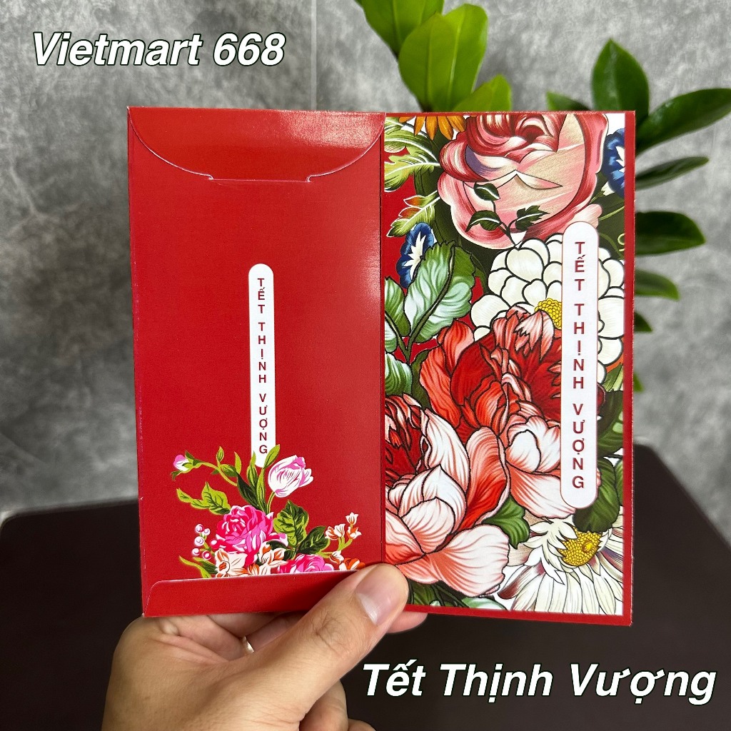 Lì Xì Năm Mới 2024 - Set 10 Chiếc Hoa Lá Mùa Xuân