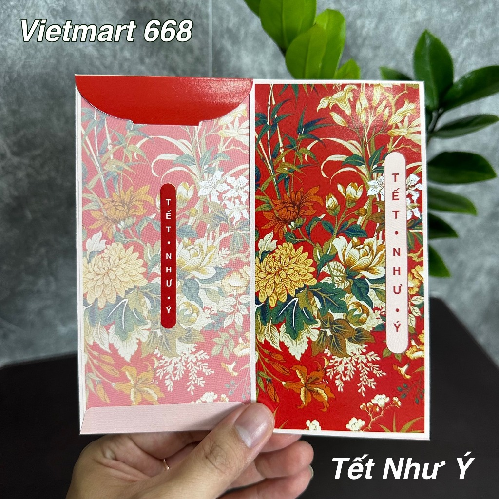 Lì Xì Năm Mới 2024 - Set 10 Chiếc Hoa Lá Mùa Xuân