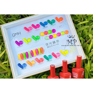Sơn gel dạ quang Mxbon set 24 chai , bóng bền , màu chuẩn