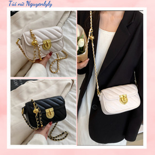  Túi xách đeo chéo nữ Nguyenlyly khóa tròn dây chuông sang chảnh K126 