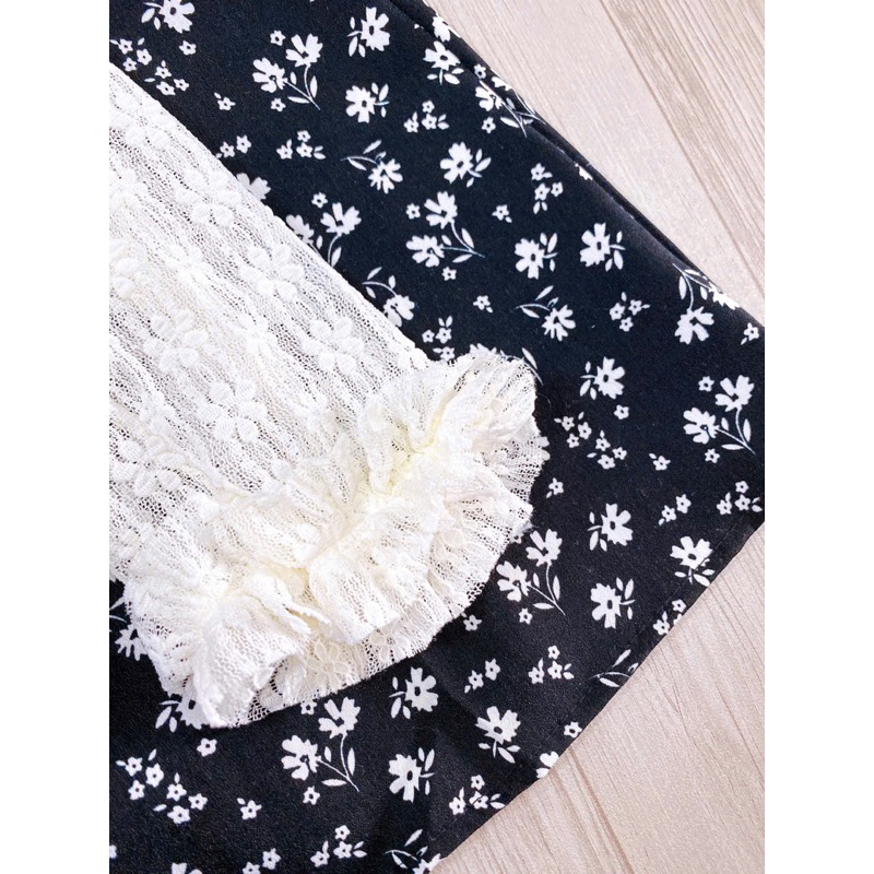 Set đầm váy 2 dây hoa khoác cardigan bèo