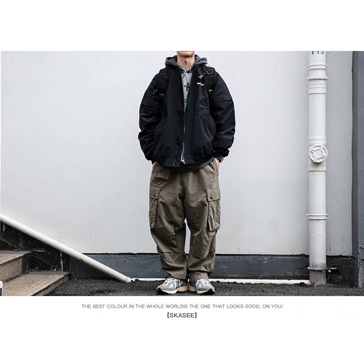 Áo khoác gió nam nữ 2 lớp cao cấp, áo gió bomber form rộng unisex thêu Mountain, nhiều khóa