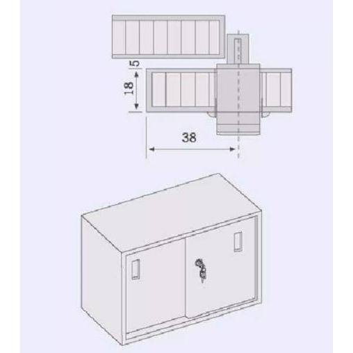 Khóa cửa trượt, Khóa cửa lùa tủ gỗ, khóa nhấn tủ gỗ, khoá cửa lùa, khóa nhấn cửa lùa gỗ dày 20/30