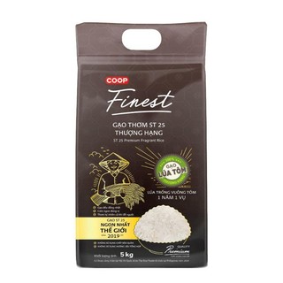 Gạo thơm st25 lúa tôm finest 5kg