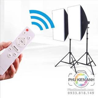 Bộ đèn combo Led 150w+ chân đèn + Softbox 50x70 kèm điểu khiển từ xa chỉnh màu quay phim, livestream