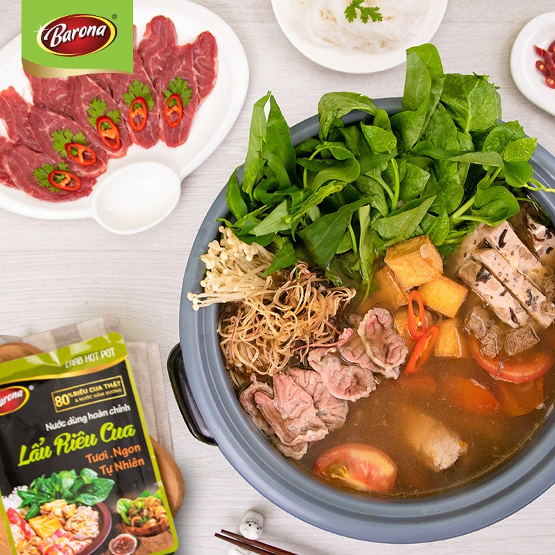 Nước dùng hoàn chỉnh lẩu riêu cua Barona gói 230g [HN giao hàng hỏa tốc] - Ảnh 4