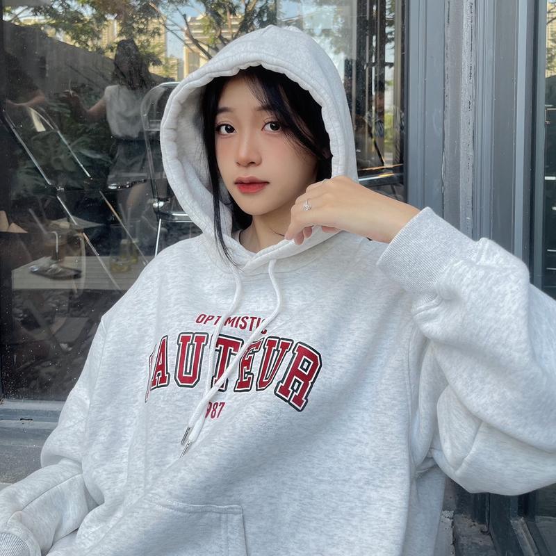 Áo Hoodie In Chữ HAUTE,Áo Hoodie from rộng Unisex nam nữ